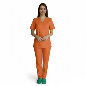 Tenue de Bloc Médicale Femme Orange