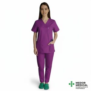 Tenue de bloc chirurgical – Aubergine claire