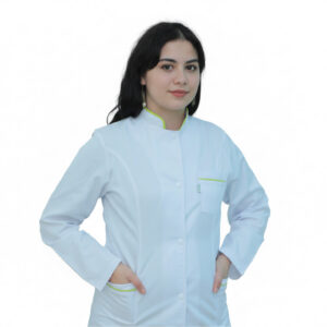 Blouse col officier + billet vert pistache