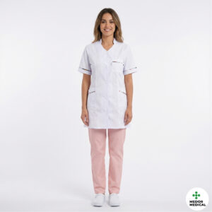 Blouse fleurie demi manche coll V