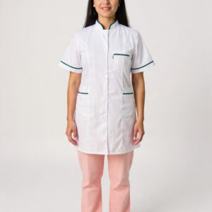 Blouse Médicale Demi Manche Col Officier Vert Médical en Tunisie